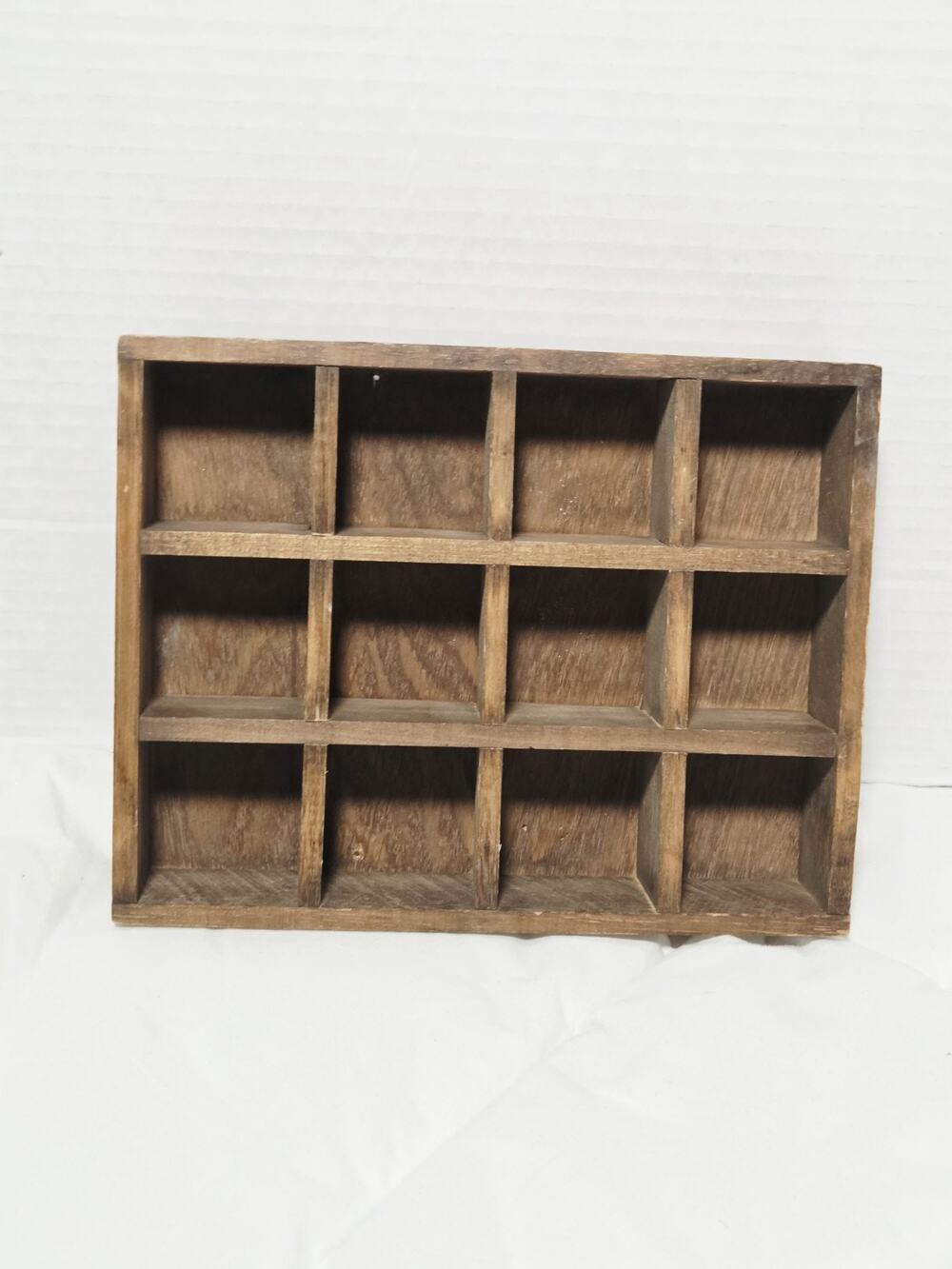 Vintage Wooden Shadow Box/Shelf Display/Trinket Box 7x6 Mini Decor Rustic Vtg